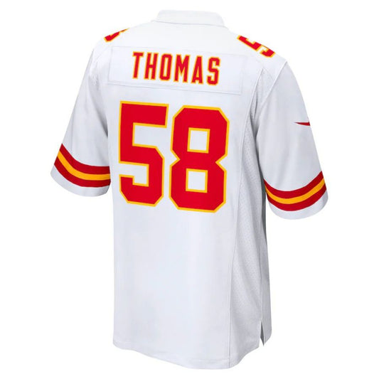 #58 Derrick Thomas Player KC.Chiefs White Game Football Jerseys