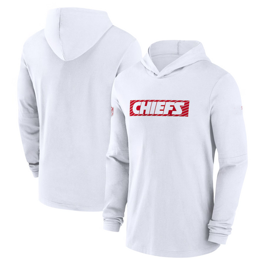 KC.Chiefs Salute To Service Club Pullover Hoodie White Player Game Jersey Stitched American Football Jerseys