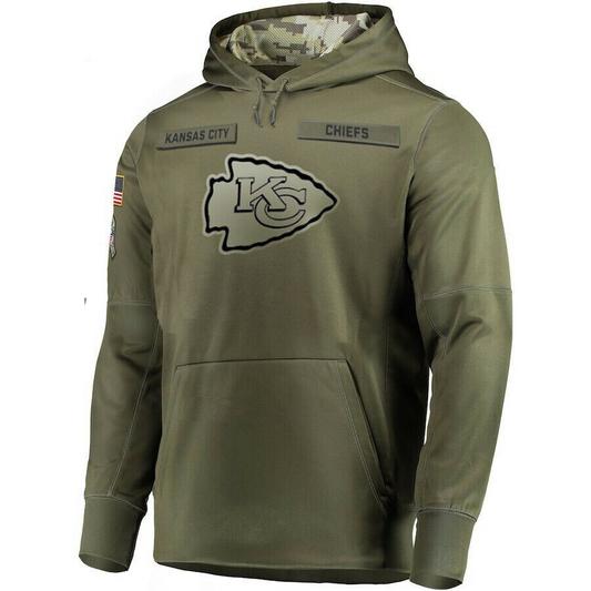 KC.Chiefs Salute To Service Club Pullover Hoodie -Stitched American Football Jerseys Player Jersey