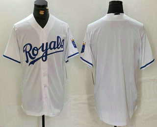 KC.Royals Blank Player White Cool Base Stitched Baseball Jerseys