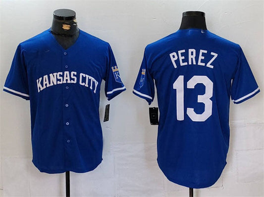 KC.Royals #13 Salvador Perez Royal Player Game Jersey Stitched Baseball Jerseys