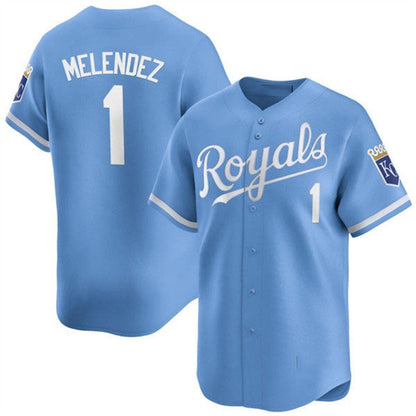 KC.Royals #1 MJ Melendez Player Light Blue Alternate Limited Stitched Baseball Jerseys