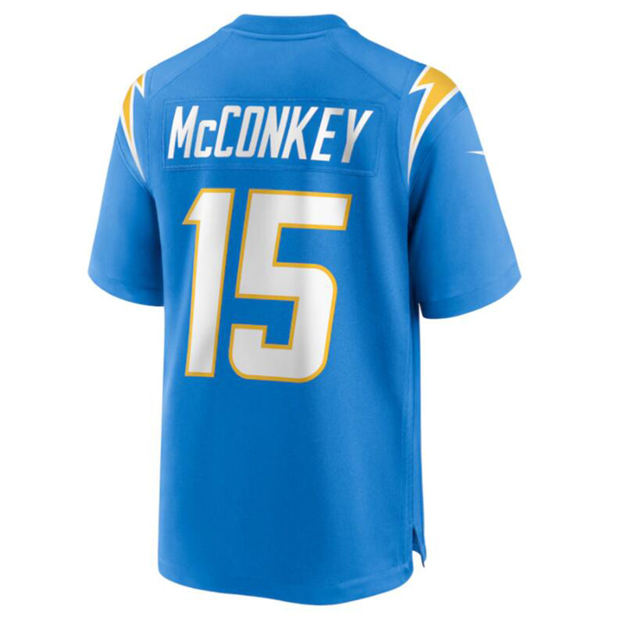 #15 Ladd McConkey Player LA.Chargers Game Football Jerseys - Powder Blue