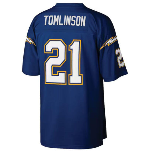 #21 LaDainian Tomlinson Player LA.Chargers Mitchell & Ness Navy Retired Legacy Replica Football Jerseys