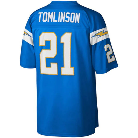 #21 LaDainian Tomlinson Player LA.Chargers Mitchell & Ness Powder Blue Legacy Replica Football Jerseys