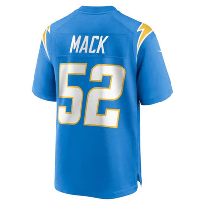 #52 Khalil Mack Player LA.Chargers Powder Blue Game Stitched Football Jerseys