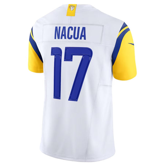 LA.Rams #17 Puka Nacua Player White Vapor F.U.S.E. Limited Stitched American Football Jerseys