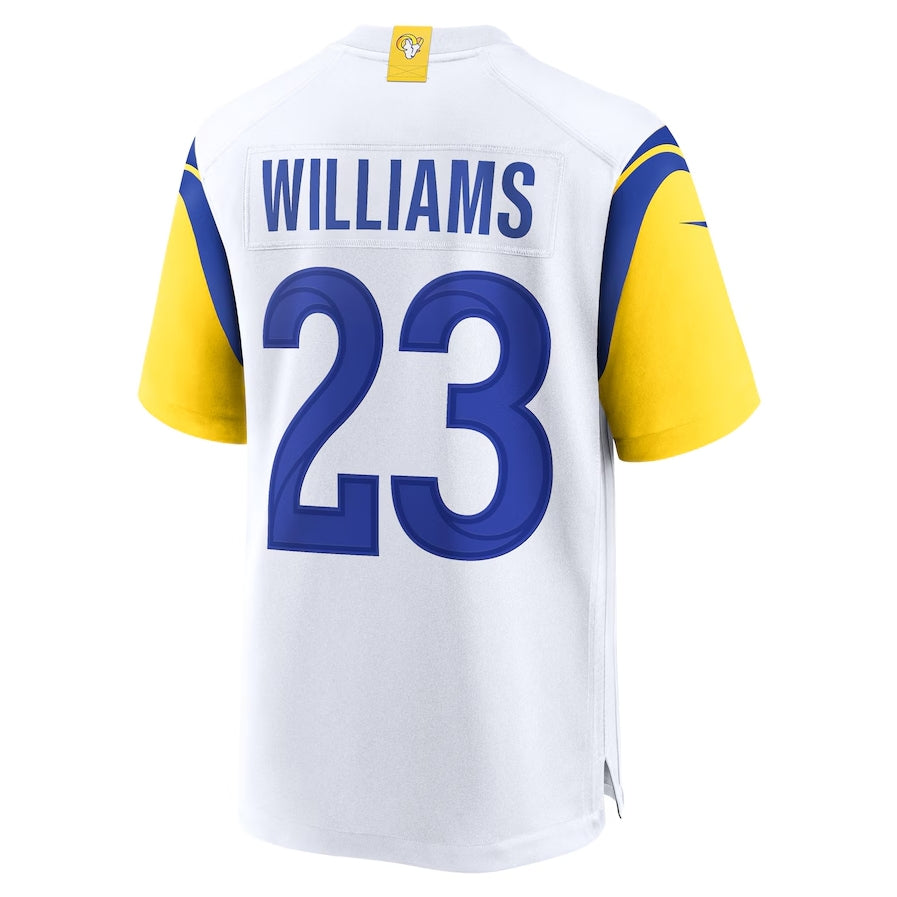 LA.Rams #23 Kyren Williams Player White Game Stitched American Football Jerseys