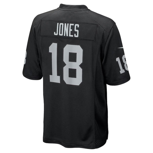 LV.Raiders #18 Jack Jones Player Black Team Game Stitched American Football Jerseys