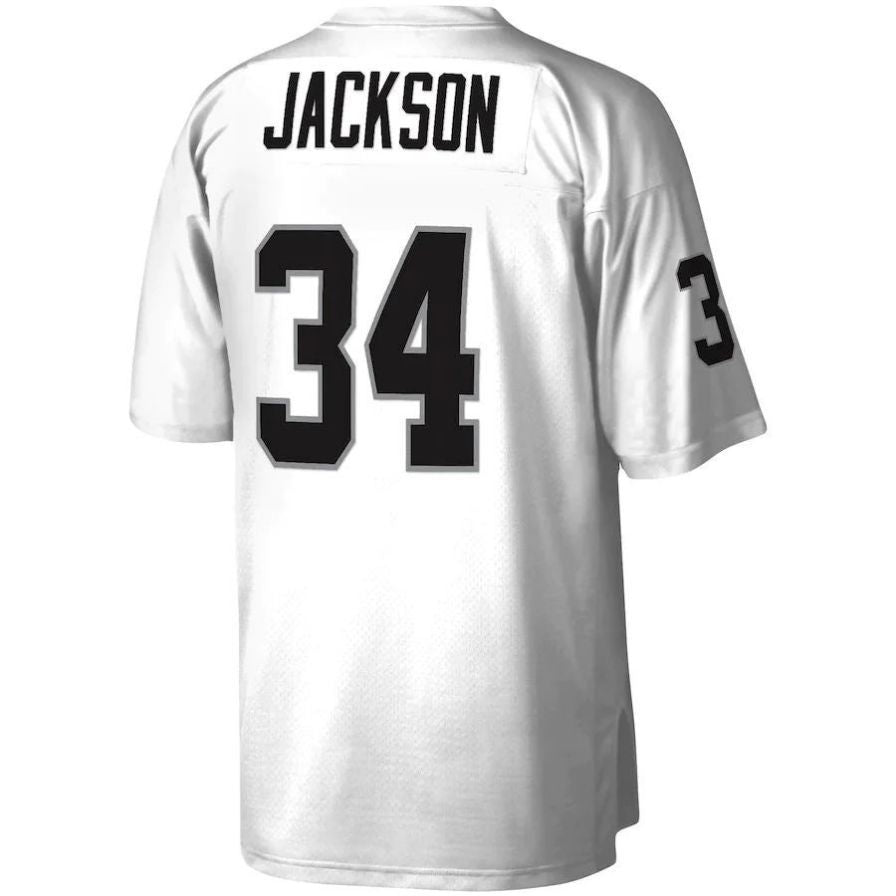 #34 Bo Jackson Player LV.Raiders White Legacy Game Football Jerseys