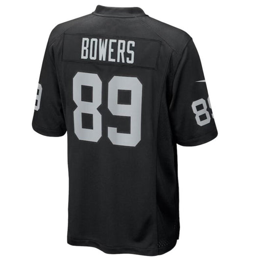 #89 Brock Bowers Player LV.Raiders Black Game Football Jerseys