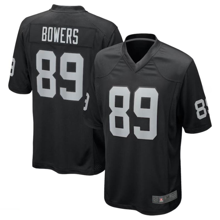 #89 Brock Bowers Player LV.Raiders Black Game Football Jerseys