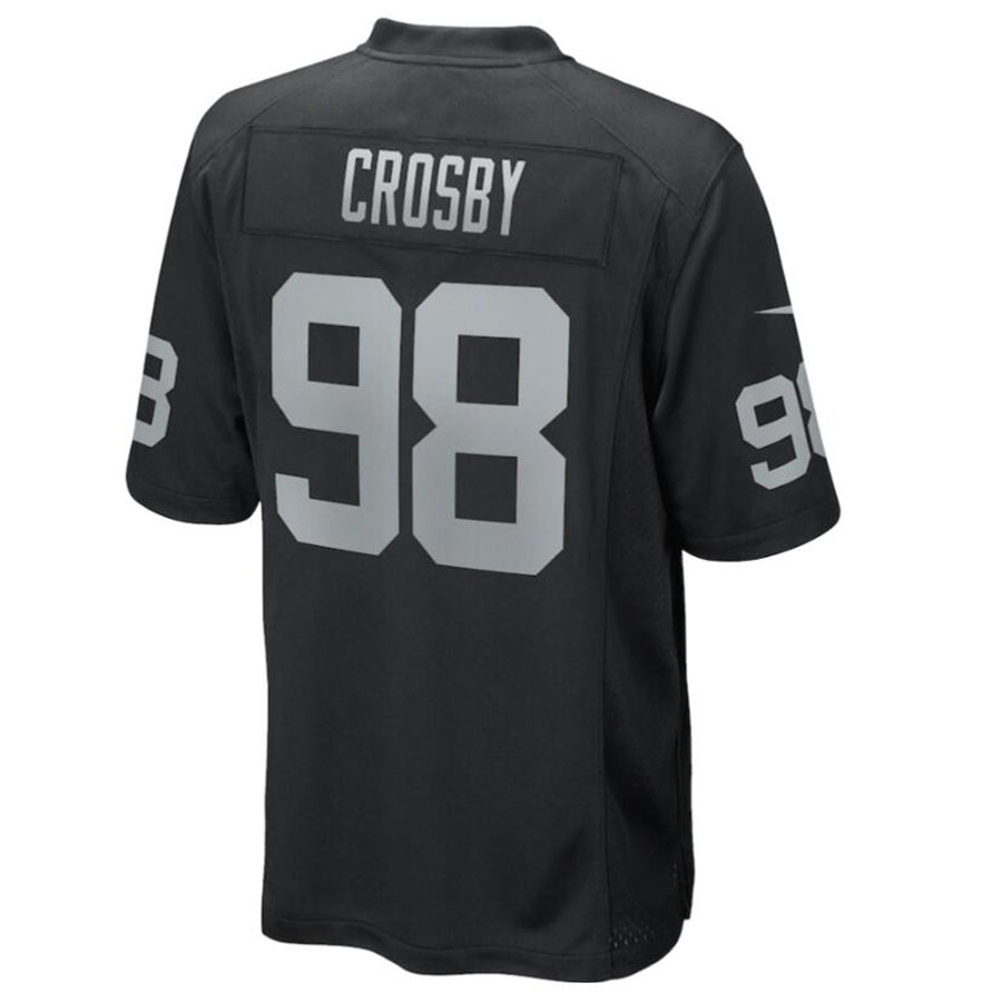 #98 Maxx Crosby Player LV.Raiders Black Game Football Jerseys