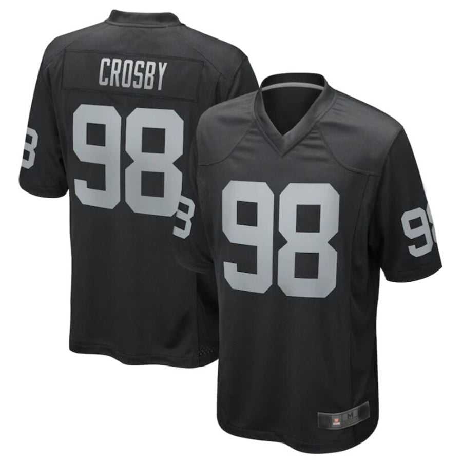 #98 Maxx Crosby Player LV.Raiders Black Game Football Jerseys