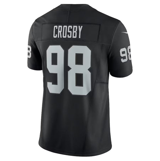 LV.Raiders #98 Maxx Crosby Player Black Vapor F.U.S.E. Limited Stitched American Football Jerseys