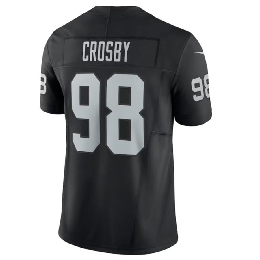 #98 Maxx Crosby Player LV.Raiders Black Vapor F.U.S.E. Limited Football Jerseys