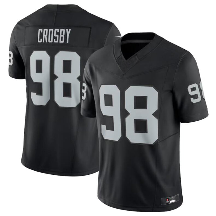 #98 Maxx Crosby Player LV.Raiders Black Vapor F.U.S.E. Limited Football Jerseys