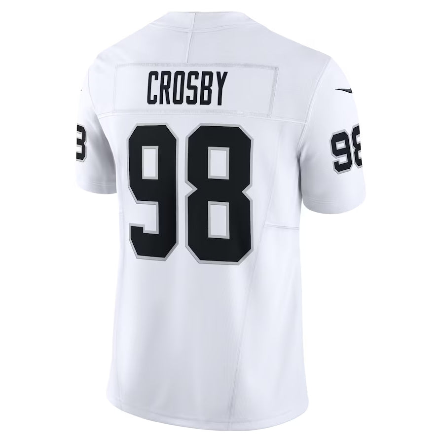 LV.Raiders #98 Maxx Crosby Player White Vapor F.U.S.E. Limited Stitched American Football Jerseys