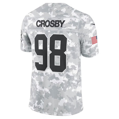 LV.Raiders #98 Maxx Crosby Player Arctic Camo Salute to Service Retired Player Limited Stitched American Football Jerseys