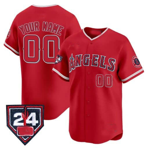 Custom LA.Angels Spring Training Patch Vapor Premier Limited Jersey– All Stitched Baseball Jerseys