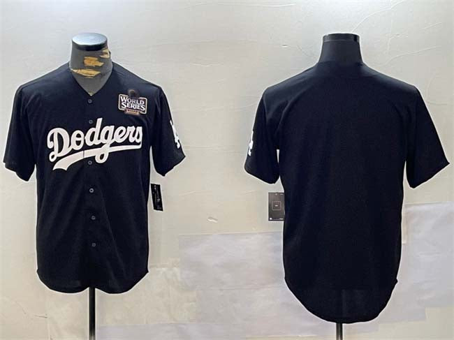 LA.Dodgers Blank Player Black With No. 34 Patch Cool Base Stitched Baseball Jerseys