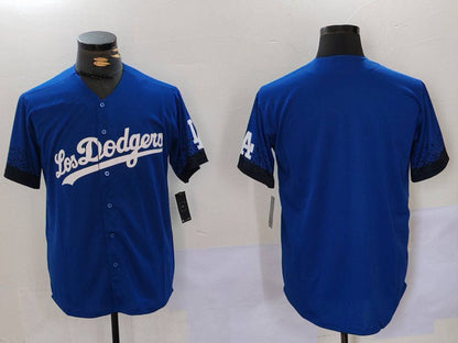 LA.Dodgers Blank Player Blue City Connect Cool Base Stitched Baseball Jerseys