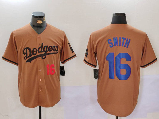 LA.Dodgers #16 Will Smith Player Jersey Olive Cool Base Limited Stitched Baseball Jerseys