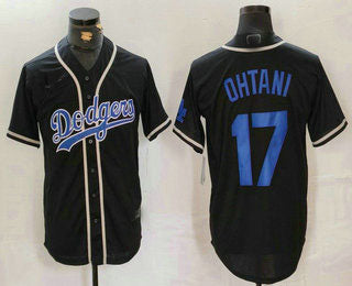 LA.Dodgers #17 Shohei Ohtani Player Black Cool Base With Patch Stitched Baseball Jerseys