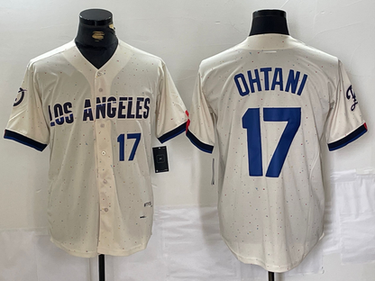 LA.Dodgers #17 Shohei Ohtani Player Cream City Connect Limited Stitched Baseball Jerseys