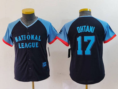 LA.Dodgers #17 Shohei Ohtani Player Game Jersey Navy All Star Limited Stitched Baseball Jerseys