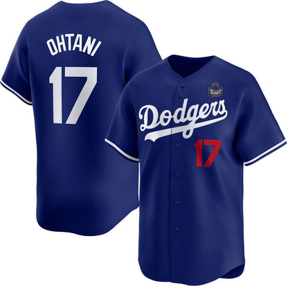 LA.Dodgers #17 Shohei Ohtani Player Royal Limited Cool Base Stitched Baseball Jerseys