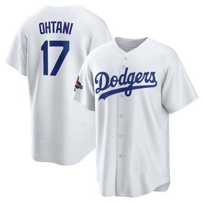 LA.Dodgers #17 Shohei Ohtani Player White World Series Champions Home Stitched Baseball Jerseys