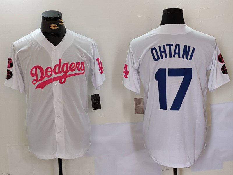 LA.Dodgers #17 Shohei Ohtani White Player Game Stitched Baseball Jerseys