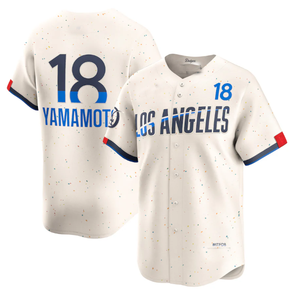 LA.Dodgers #18 Yoshinobu Yamamoto Player Cream City Connect Limited Player Baseball Jerseys