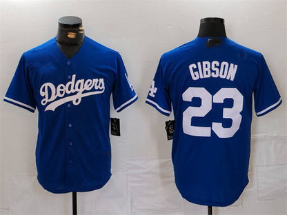 LA.Dodgers #23 Kirk Gibson Player Jersey Blue Cool Base Stitched Baseball Jerseys