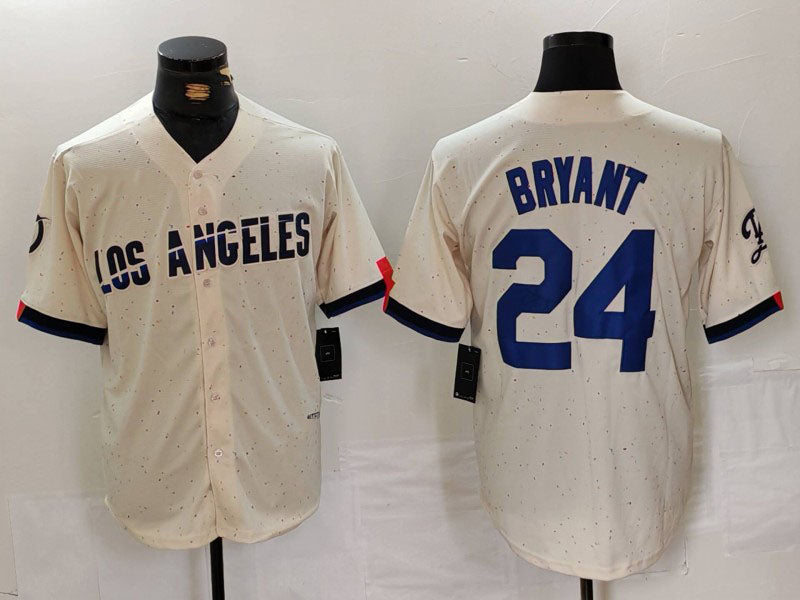 LA.Dodgers #24 Kobe Bryant Player Cream City Connect Limited Stitched Baseball Jerseys