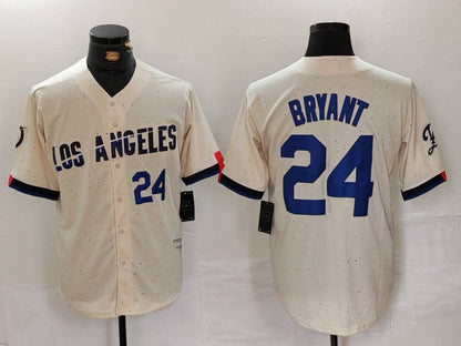 LA.Dodgers #24 Kobe Bryant Player Cream Limited Baseball Jerseys