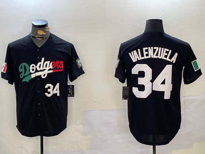 LA.Dodgers #34 Toro Valenzuela Black Cool Base Stitched Baseball Jerseys Player Jersey