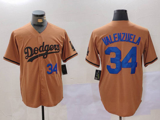 LA.Dodgers #34 Toro Valenzuela Olive Cool Base Limited Stitched Baseball Jerseys Player Jersey