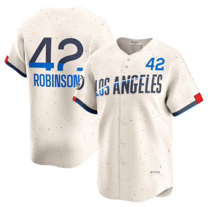 LA.Dodgers #42 Jackie Robinson Player Cream City Connect Limited Player Baseball Jerseys