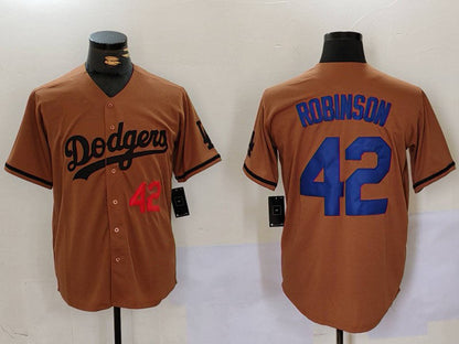 LA.Dodgers #42 Jackie Robinson Player Olive Cool Base Limited Stitched Baseball Jerseys