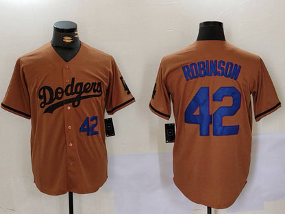 LA.Dodgers #42 Jackie Robinson Olive Cool Base Limited Stitched Baseball Jerseys Player Jersey