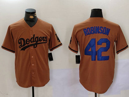 LA.Dodgers #42 Jackie Robinson Player Jersey Olive Cool Base Limited Stitched Baseball Jerseys