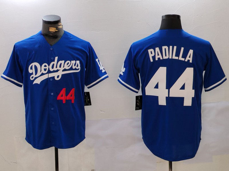 LA.Dodgers #44 Vicente Padilla Player Game Jersey Blue Cool Base Stitched Baseball Jerseys