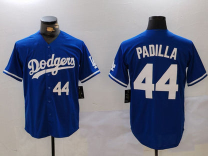 LA.Dodgers #44 Vicente Padilla Blue Cool Base Stitched Baseball Jerseys Player Jersey