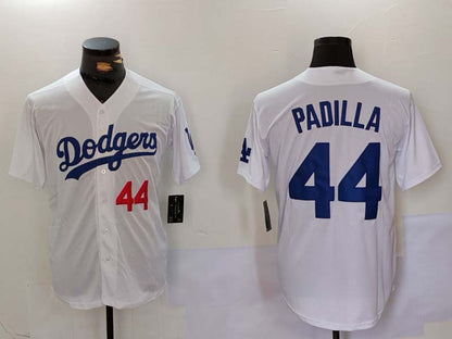 LA.Dodgers #44 Vicente Padilla Player White Jersey Cool Base Stitched Baseball Jerseys