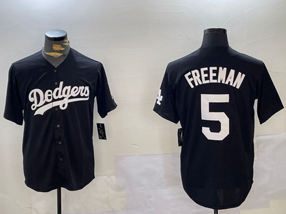 LA.Dodgers #5 Freddie Freeman Black Cool Base Stitched Baseball Jerseys Player Jersey