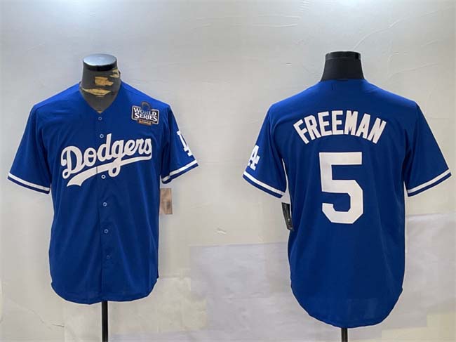 LA.Dodgers #5 Freddie Freeman Player Blue Cool Base Stitched Baseball Jerseys