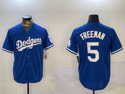 LA.Dodgers #5 Freddie Freeman Blue Player Cool Base Stitched Baseball Jerseys