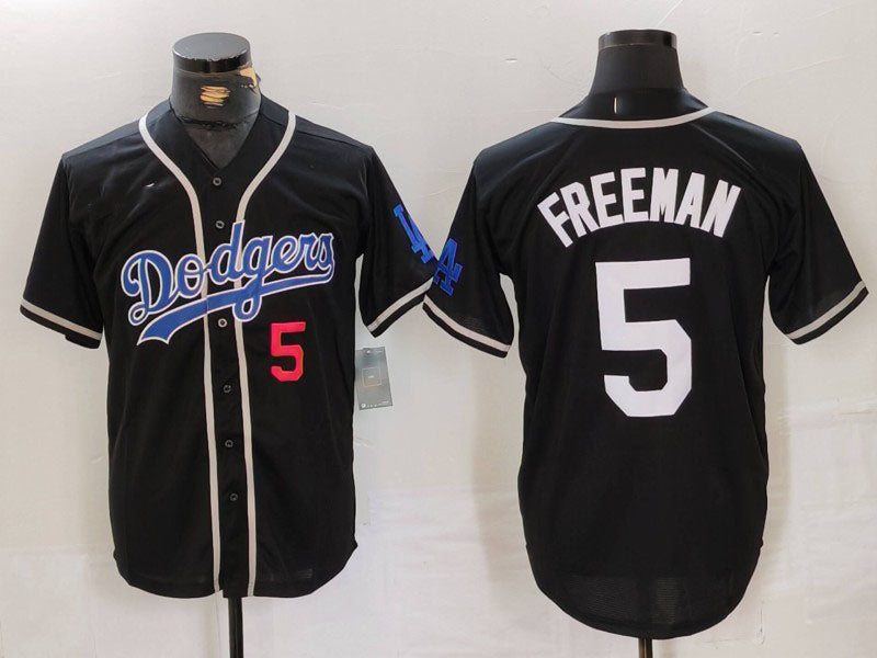 LA.Dodgers #5 Freddie Freeman Black Player Stitched Baseball Jerseys